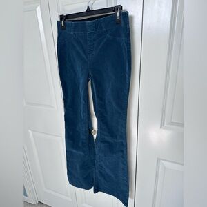 easel Teal High-Rise Corded Pull-On Pants